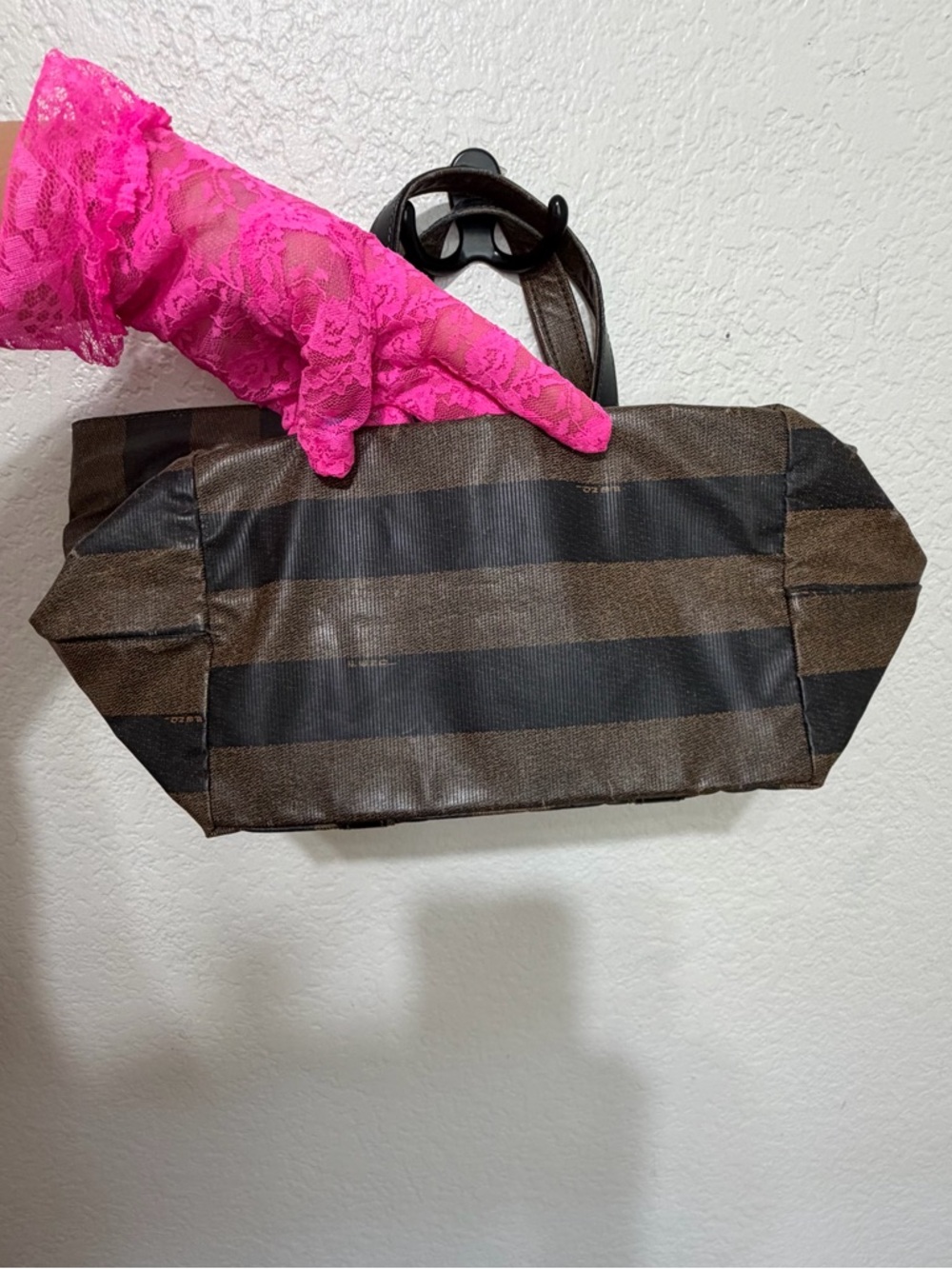 Fendi Vintage Pequin striped tote/handbag - Picture 5 of 7